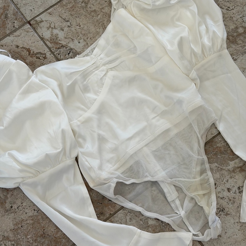 Elegant White Women's Bodysuit